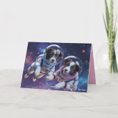 Carte de la Saint-Valentin Border Collie (Dos)