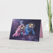 Carte de la Saint-Valentin Bouledogue (Dos)