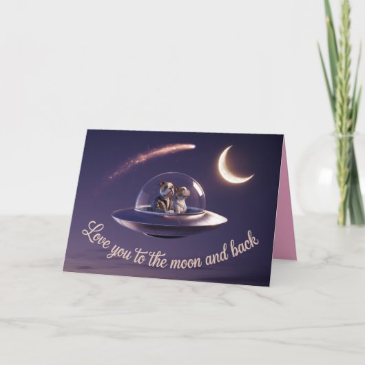Carte de la Saint-Valentin Bouledogue (Devant)