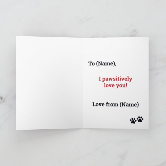 Carte de la Saint-Valentin Bouledogue français Fau (Intérieur)