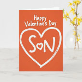 Carte de la Saint-Valentin Brush Stroke (Fleur jaune)