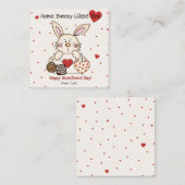 Carte de la Saint Valentin Bunny pour les enfants (Devant / Derrière)