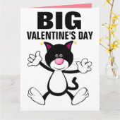 CARTE DE LA SAINT-VALENTIN CALIN GEANT POUR CHAT (Fleur jaune)