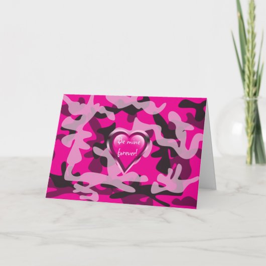 Carte de la Saint-Valentin Camouflage (Devant)