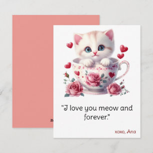 Carte de la Saint-Valentin, carte d'amour pour cha