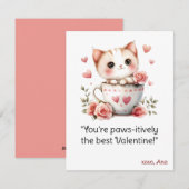 Carte de la Saint-Valentin, carte d'amour pour cha (Devant / Derrière)