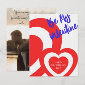 Carte de la Saint-Valentin, carte romantique, cart (Devant / Derrière)