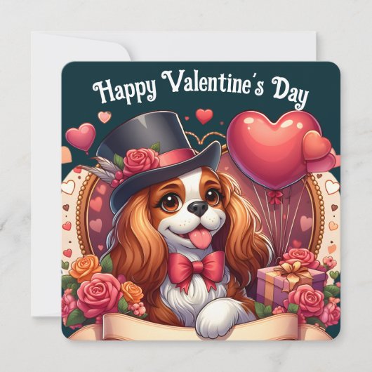 Carte de la Saint-Valentin - Cavalier King Charles (Devant)