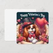 Carte de la Saint-Valentin - Cavalier King Charles (Devant / Derrière)
