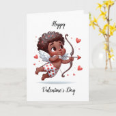 Carte de la Saint-Valentin Charme de Cupidon (Fleur jaune)