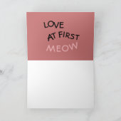 CARTE DE LA SAINT-VALENTIN CHAT, COUP DE FOUDRE AU (Intérieur)