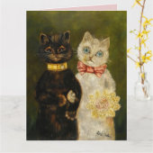 CARTE DE LA SAINT-VALENTIN CHAT LOUIS WAIN GRANDE  (Fleur jaune)