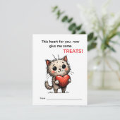 Carte de la Saint-Valentin Chat Mignon (Debout devant)