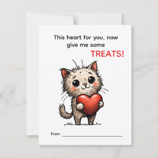 Carte de la Saint-Valentin Chat Mignon 
