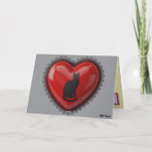 Carte de la Saint-Valentin Chat Noir (Dos)