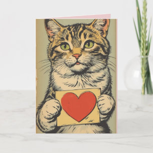 Carte de la Saint-Valentin CHAT TIGRÉ