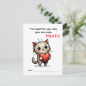 Carte de la Saint-Valentin Chaton Mignon  (Debout devant)
