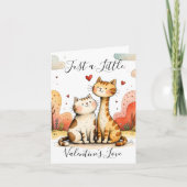 Carte de la Saint-Valentin Chats Mignons (Devant)