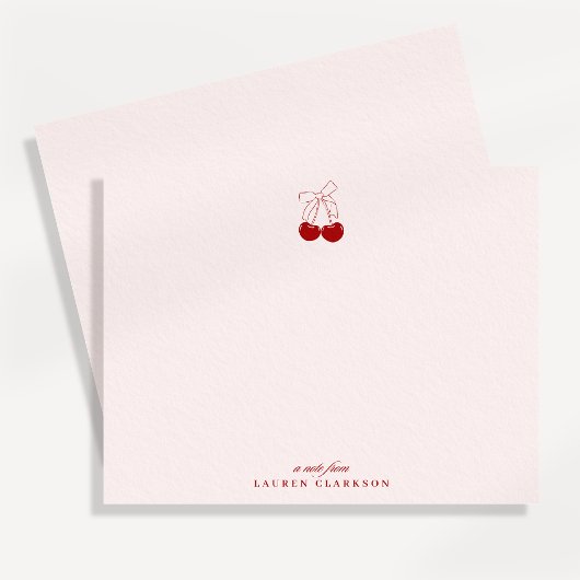 Carte de la Saint-Valentin Cherry Bow Note