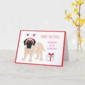 Carte de la Saint-Valentin Chien (Fleur jaune)