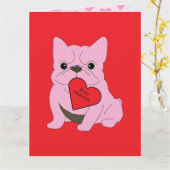 Carte de la Saint-Valentin, Chien (Fleur jaune)