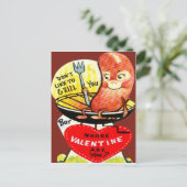 Carte de la Saint-Valentin Chien Chaud Rétro Vinta (Debout devant)