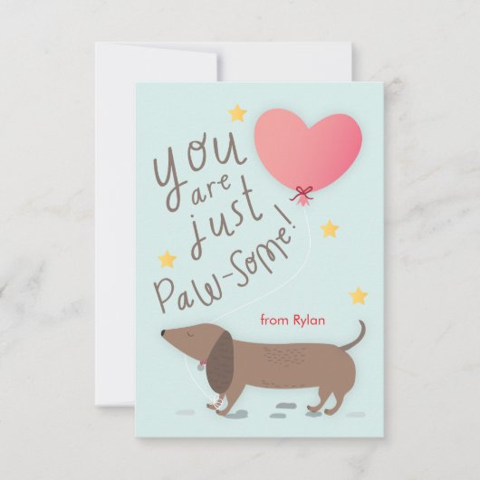 Carte de la Saint-Valentin Chien de Vienne & Ballo (Devant)