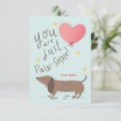 Carte de la Saint-Valentin Chien de Vienne & Ballo (Debout devant)