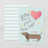 Carte de la Saint-Valentin Chien de Vienne & Ballo (Devant / Derrière)