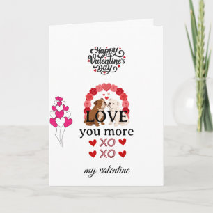 Carte de la Saint-Valentin Chien Mignon – “Je t'ai