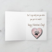 Carte de la Saint-Valentin Chien Pug Snack Joyeux (Intérieur)
