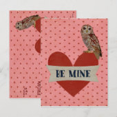 Carte de la Saint-Valentin chouette sera à moi (Devant / Derrière)