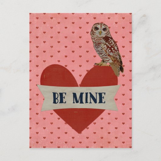 Carte de la Saint-Valentin chouette sera à moi (Devant)