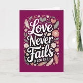 Carte de la Saint-Valentin chrétienne « L'amour ne (Devant)
