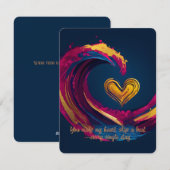 Carte de la Saint-Valentin citation d'amour d'art (Devant / Derrière)