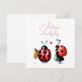 Carte de la Saint-Valentin coccinelle (Devant / Derrière)