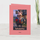 Carte de la Saint-Valentin Cochon Mignon (Dos)