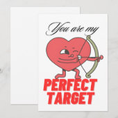 Carte de la Saint-Valentin Cœur avec flèche spécia (Devant / Derrière)