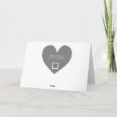 Carte de la Saint-Valentin Cœur d'amour bleu aqua (Dos)