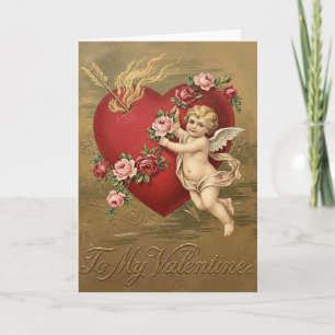 Carte de la Saint-Valentin Cœur de Cupidon