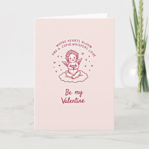 Carte de la Saint-Valentin Cœur de Cupidon Mignon