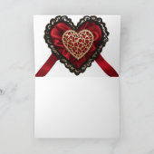 Carte de la Saint-Valentin Cœur en or Solk Rouge B (Intérieur)