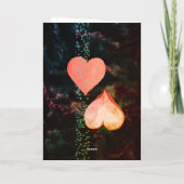 Carte de la Saint-Valentin Cœur rose avec des rose (Dos)