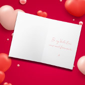 Carte de la Saint-Valentin cœur rose et rouge XOXO