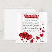 Carte de la Saint-Valentin Cœur Rouge (Devant / Derrière)