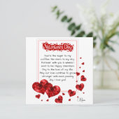 Carte de la Saint-Valentin Cœur Rouge (Debout devant)