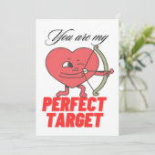 Carte de la Saint-Valentin Cœur spécial avec flèch (Debout devant)