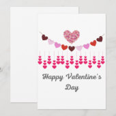 Carte de la Saint-Valentin Cœurs (Devant / Derrière)