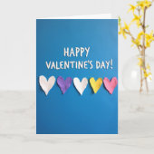Carte de la Saint-Valentin Cœurs Azur (Fleur jaune)