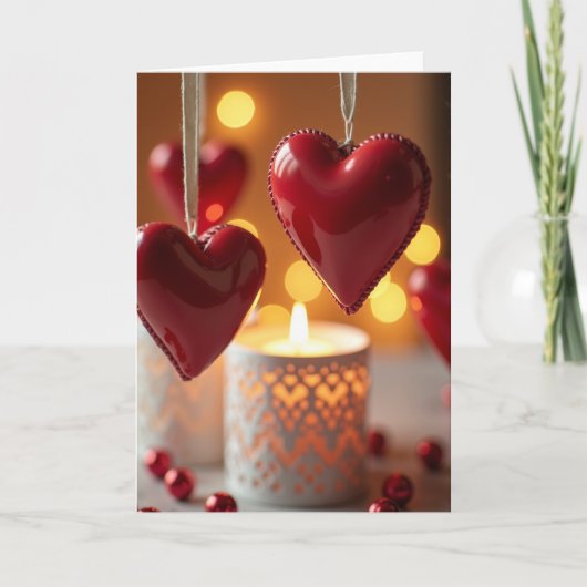 Carte de la Saint-Valentin Cœurs Brillants (Devant)